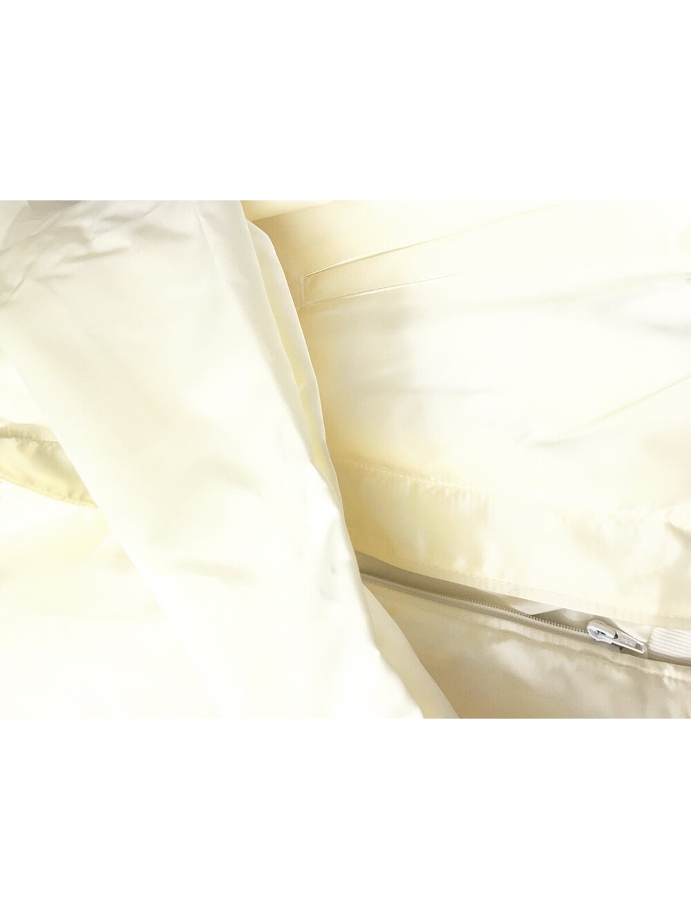 Vintage Westark Satin Varsity Jacket USA Cream/ White Bomber 90s Streetwear M - Picture 6 of 8